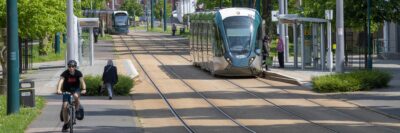 NET Trams on Queens Walk - May 2023